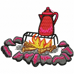 Camping Embroidery Design 12